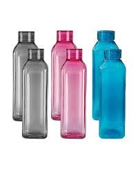     			Stysol Water Bottel Multicolour Plastic Water Bottle 1000 mL ( Set of 6 )