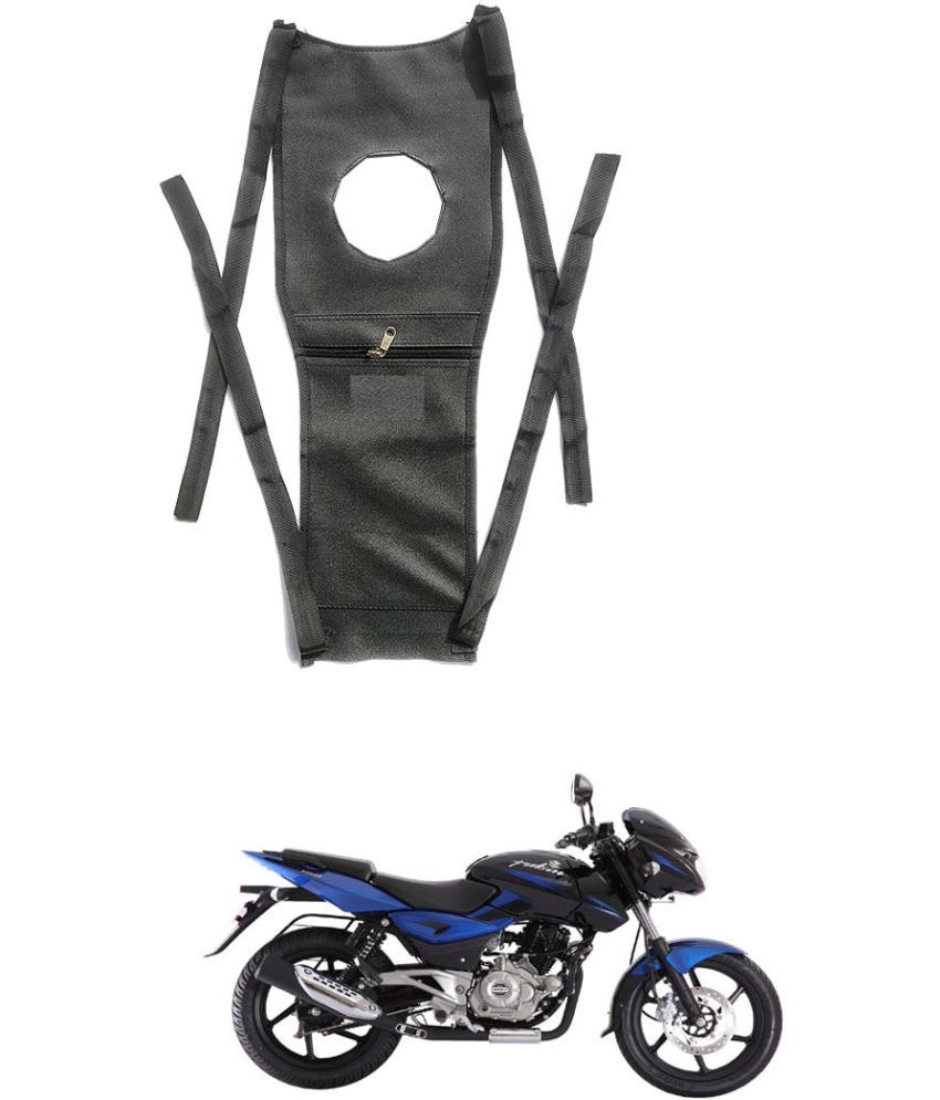     			BuddyBuzz Bike Tank Cover Bike Tank Bag with Mobile Pouch Artificial Leather Stretchable Material Use for Bajaj Pulsar 180 DTS-i