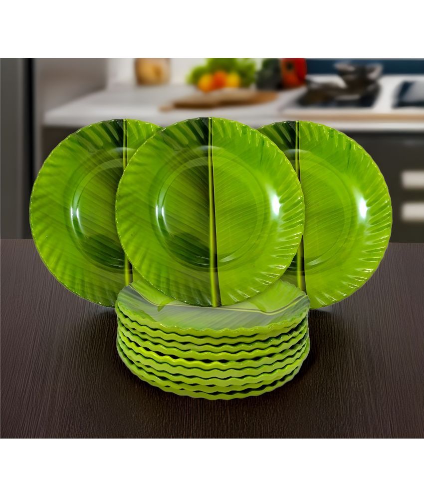     			Inpro 12 Pcs Melamine Light Green Half Plate