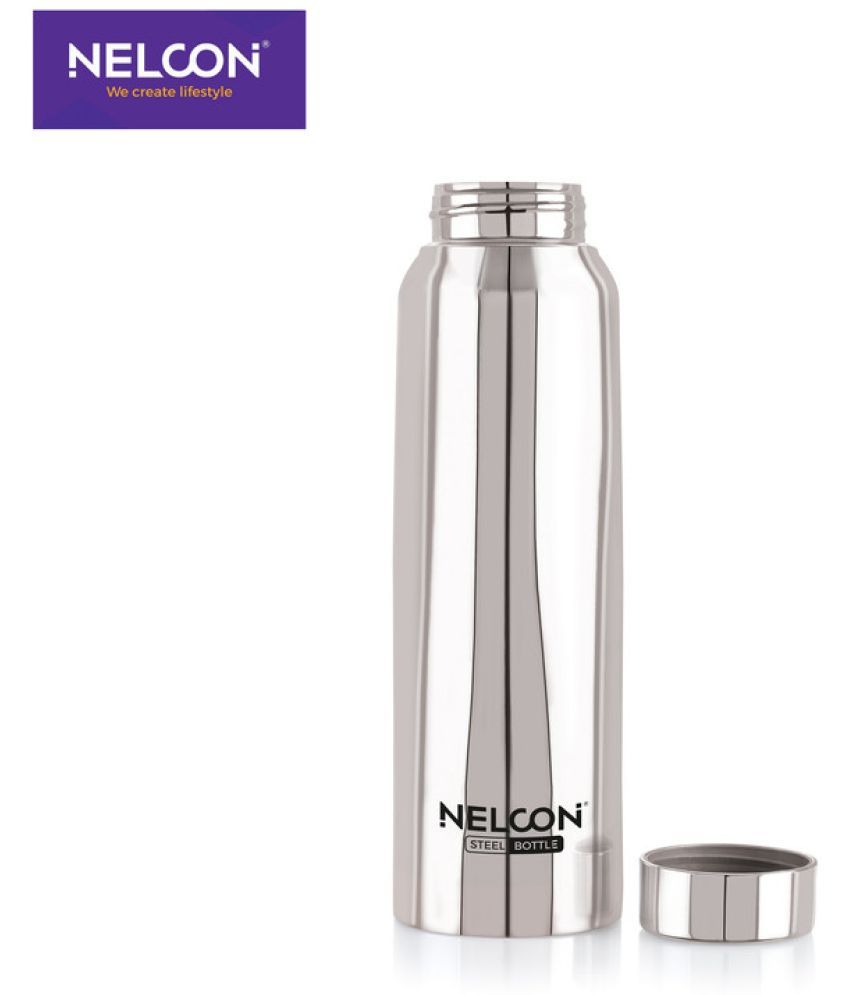     			Nelcon Absolute Silver Stainless Steel Water Bottle 1000 mL ( Set of 1 )