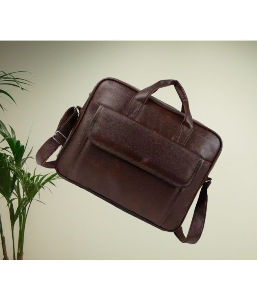     			samtroh Brown P.U Office Bag