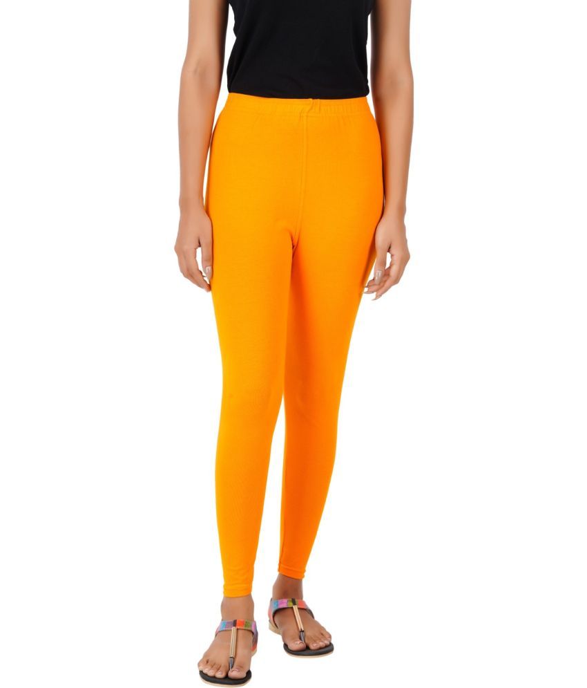     			Aulika Pack of 1 Cotton Blend Women's Leggings ( Orange )