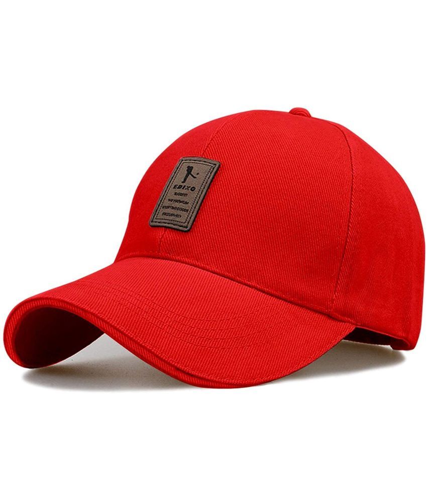     			Bolax Pack of 1 Cotton Men's Cap ( Red )