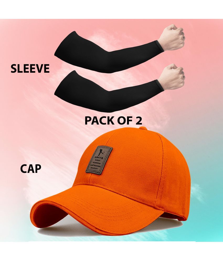     			Bolax Pack of 2 Cotton Men's Cap ( Orange )