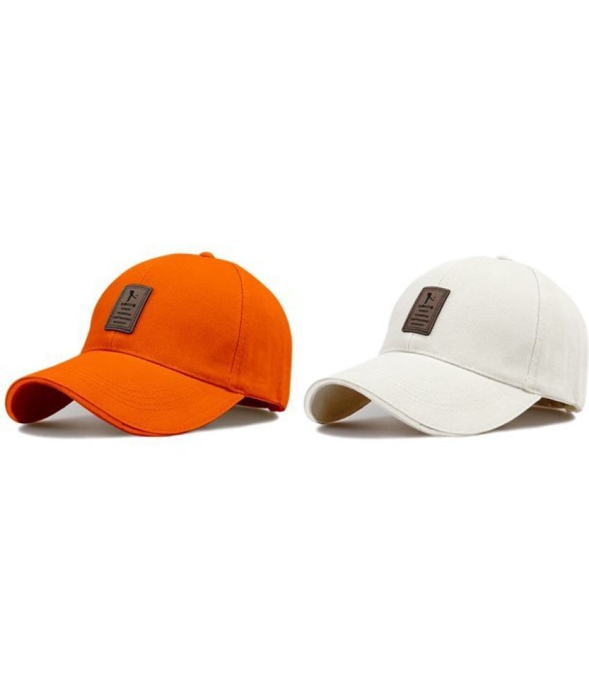     			Bolax Pack of 2 cotton Men's Cap ( Orange )