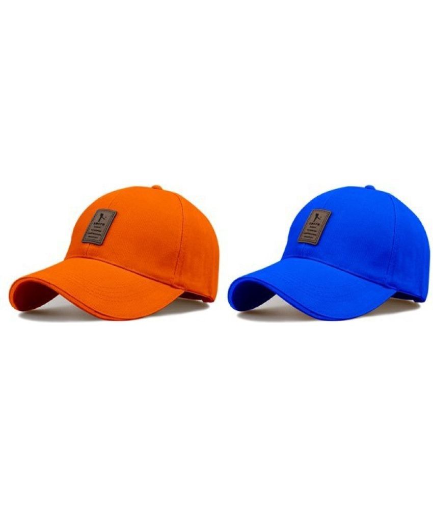     			Bolax Pack of 2 cotton Men's Cap ( Orange )