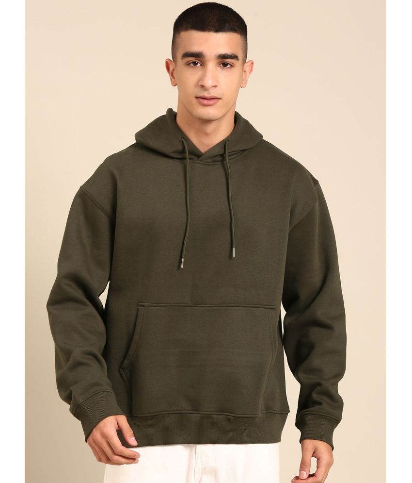     			Joven Cotton Blend Hooded Men's Sweatshirt - Green ( Pack of 1 )