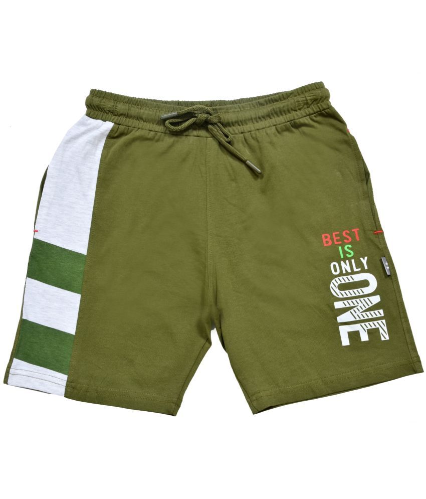     			Kariby Pack of 1 Cotton Shorts For Boys ( Green )