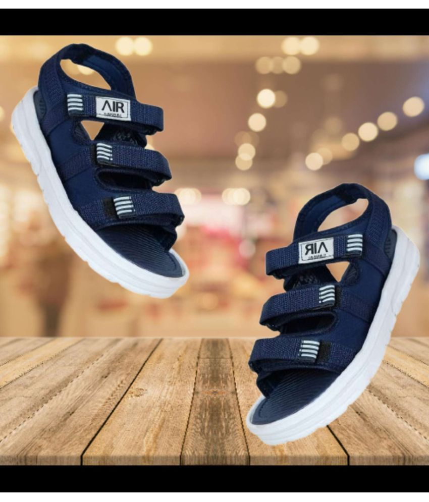     			Seafoot - Navy Blue Men's Floater Sandals