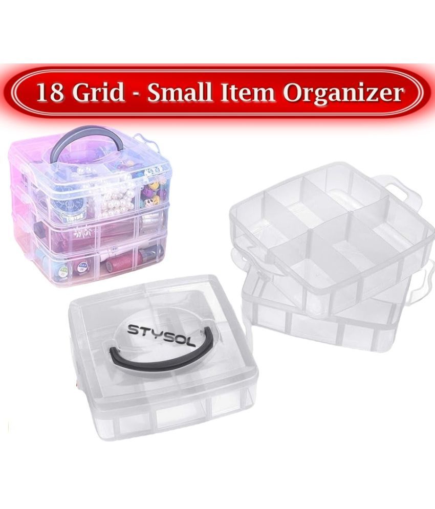     			Stysol Fusion 18 Grid Jewellery Box Organizer For Small Items