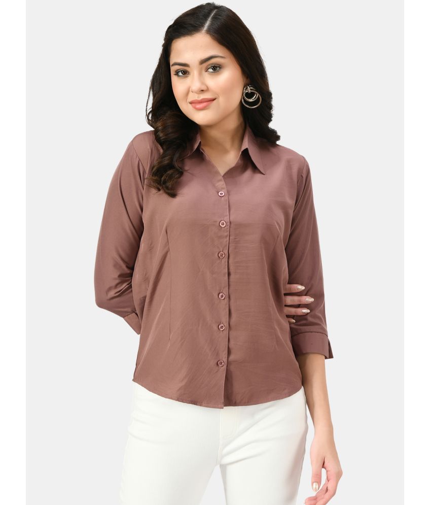     			akshatani Purple Poly Crepe Shirt - Pack of 1