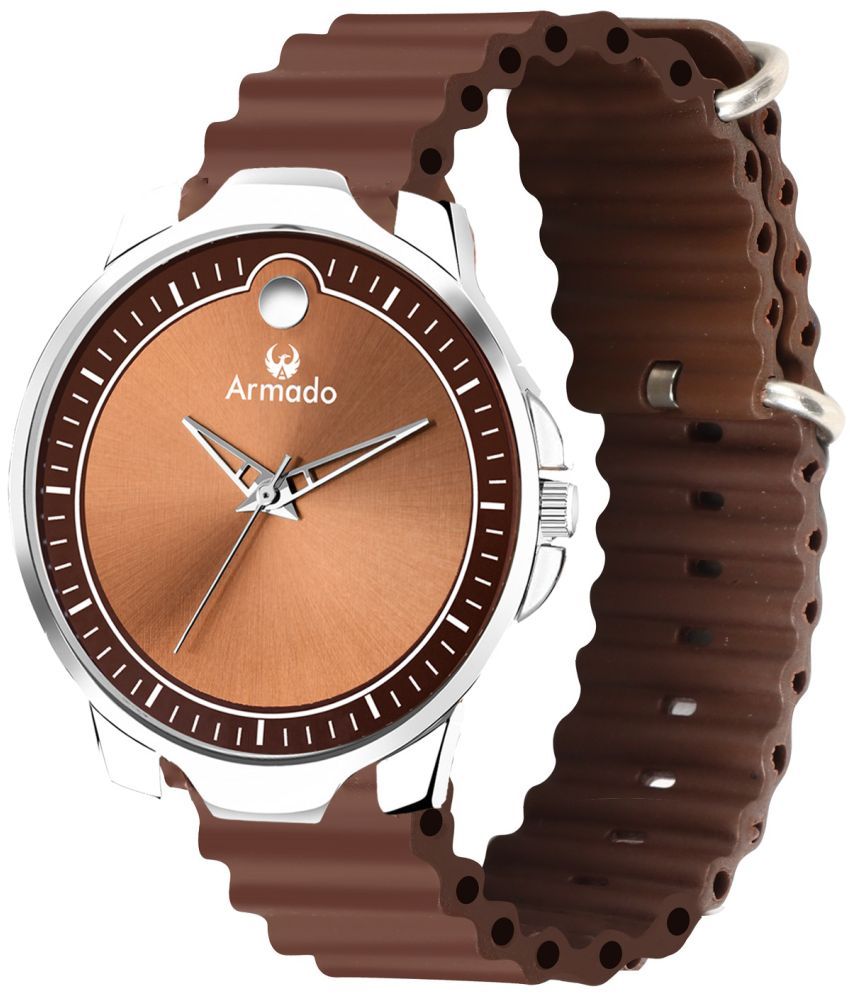     			Armado Brown Silicon Analog Men's Watch