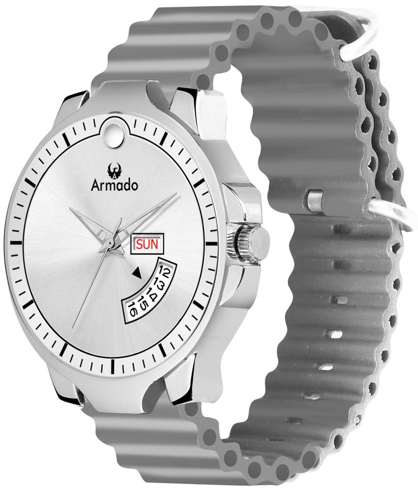     			Armado Light Grey Silicon Analog Men's Watch