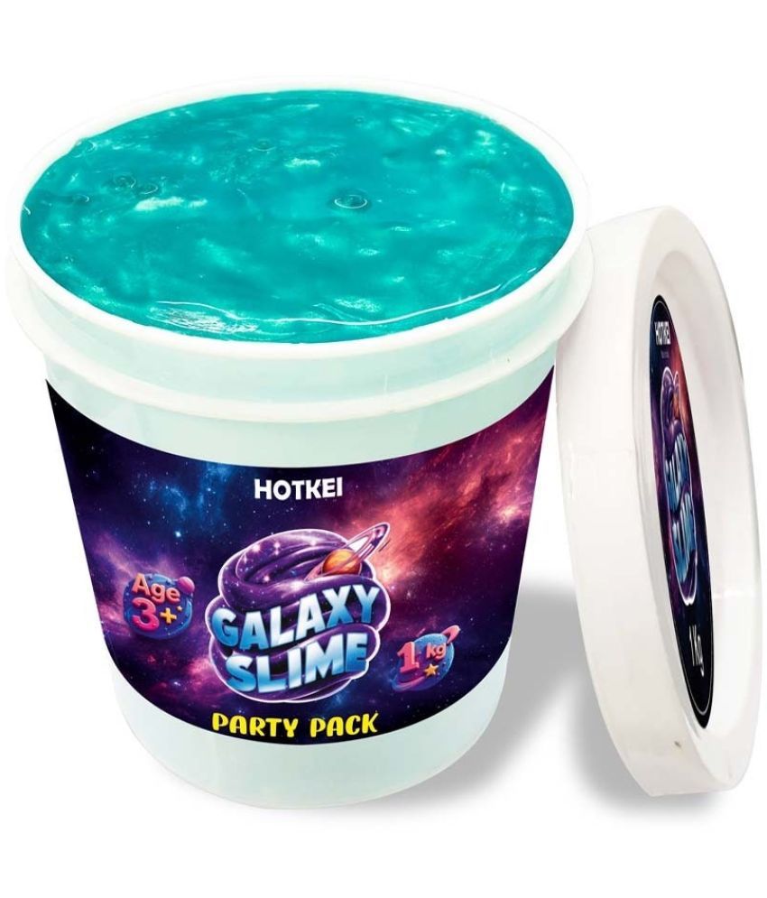     			HOTKEI (1 Kg) Green Galaxy Slime for Kids DIY Fruit Scented Metallic Magic Toy Slimy Slime Gel Jelly Putty Art Toys Birthday Gift Box for Boys Girls 3 to 10 Years