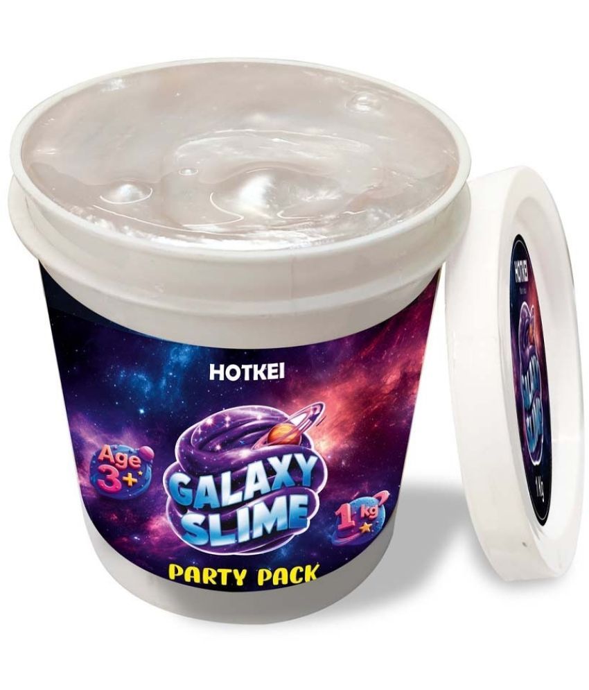     			HOTKEI (1 Kg) White Galaxy Slime for Kids DIY Fruit Scented Metallic Magic Toy Slimy Slime Gel Jelly Putty Art Toys Birthday Gift Box for Boys Girls 3 to 10 Years