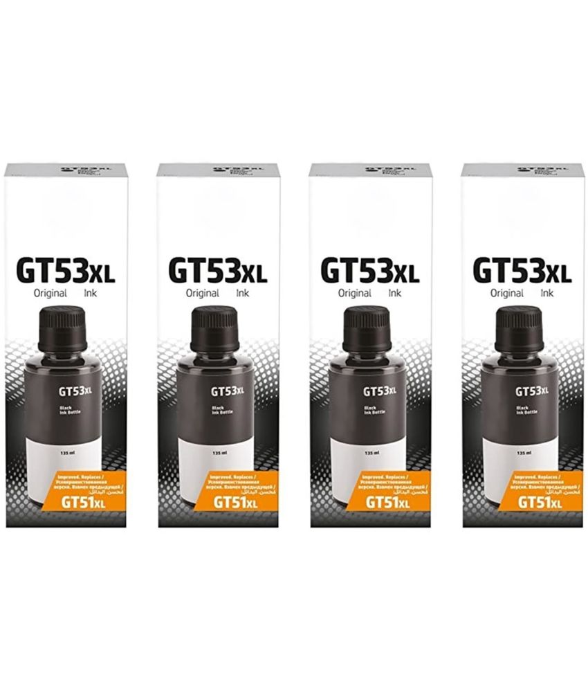     			KALAR GT53XL Black Pack of 4 Cartridge for H_P Ink Tank 310 series, H_P Ink Tank Wireless 410 series And More.