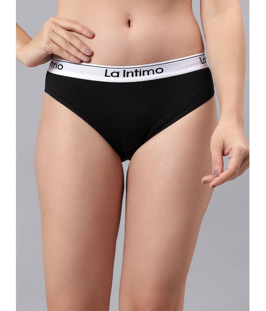     			La Intimo Pack of 1 Modal Briefs For Women ( Black )