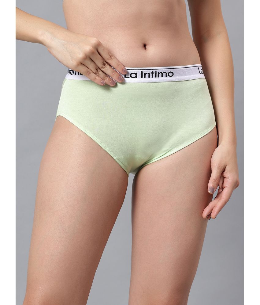     			La Intimo Pack of 1 Modal Hipster For Women ( Lime Green )