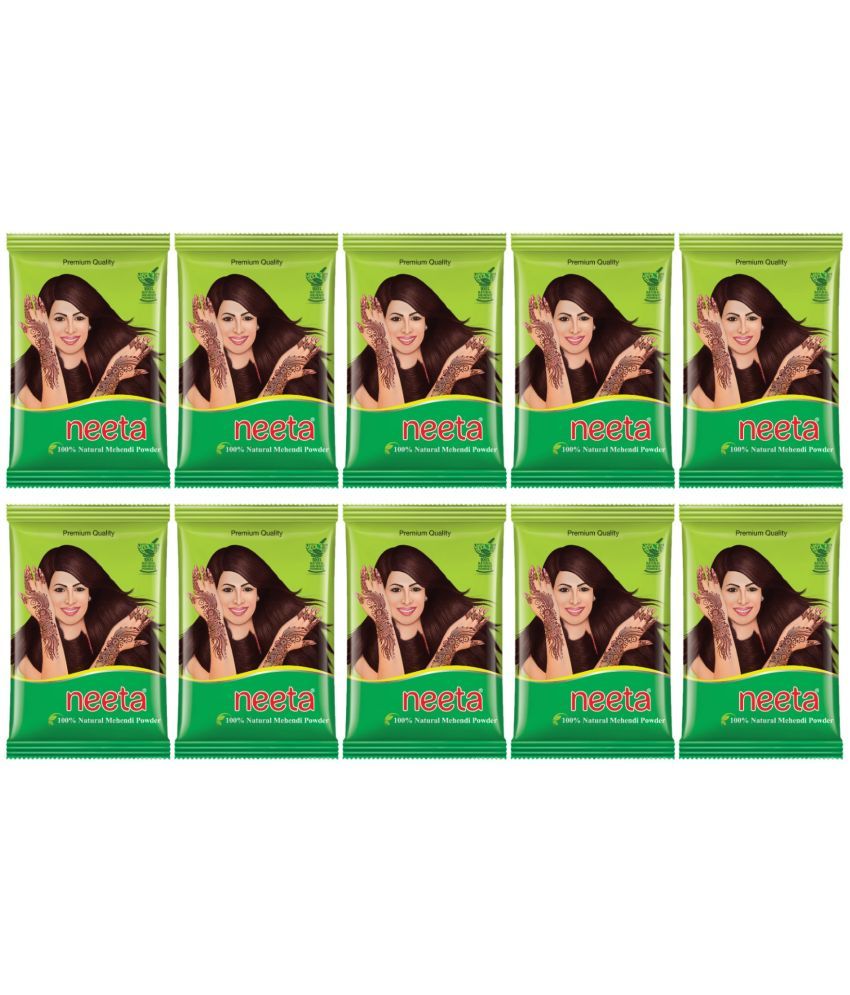     			Neeta 100% Natural Mehendi Powder Henna Mehandi Powder Ammonia Free Henna 40 g Pack of 10