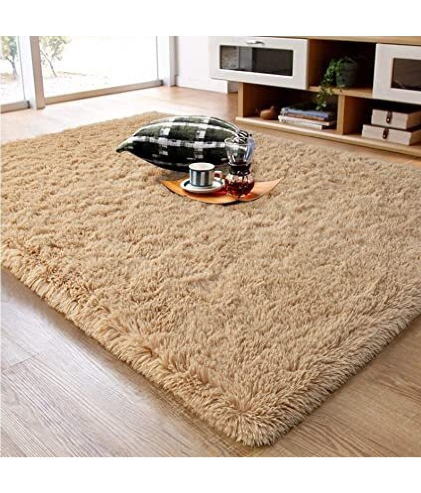     			ANABIA CARPET Beige Polyester Carpet Plain Other Sizes Ft