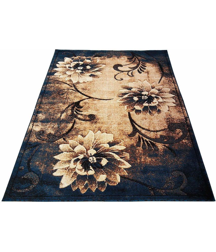     			ANABIA CARPET Blue Silk Carpet Floral Other Sizes Ft