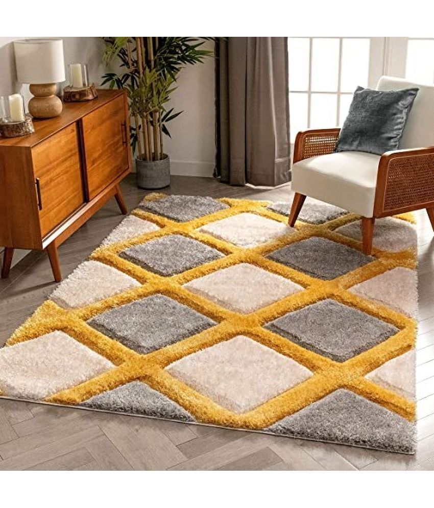     			ANABIA CARPET Multi Polyester Carpet Geometrical 3x5 Ft