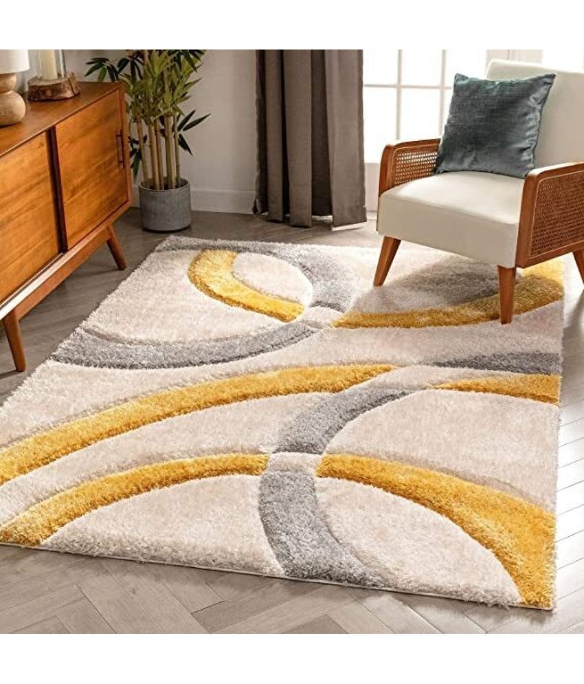     			ANABIA CARPET Multi Polyester Carpet Geometrical 3x5 Ft