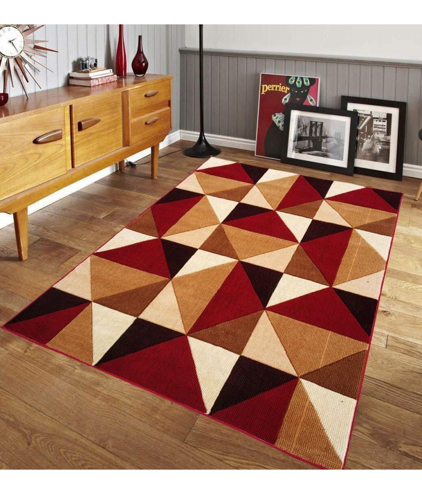     			ANABIA CARPET Multi Silk Carpet Geometrical 5x7 Ft