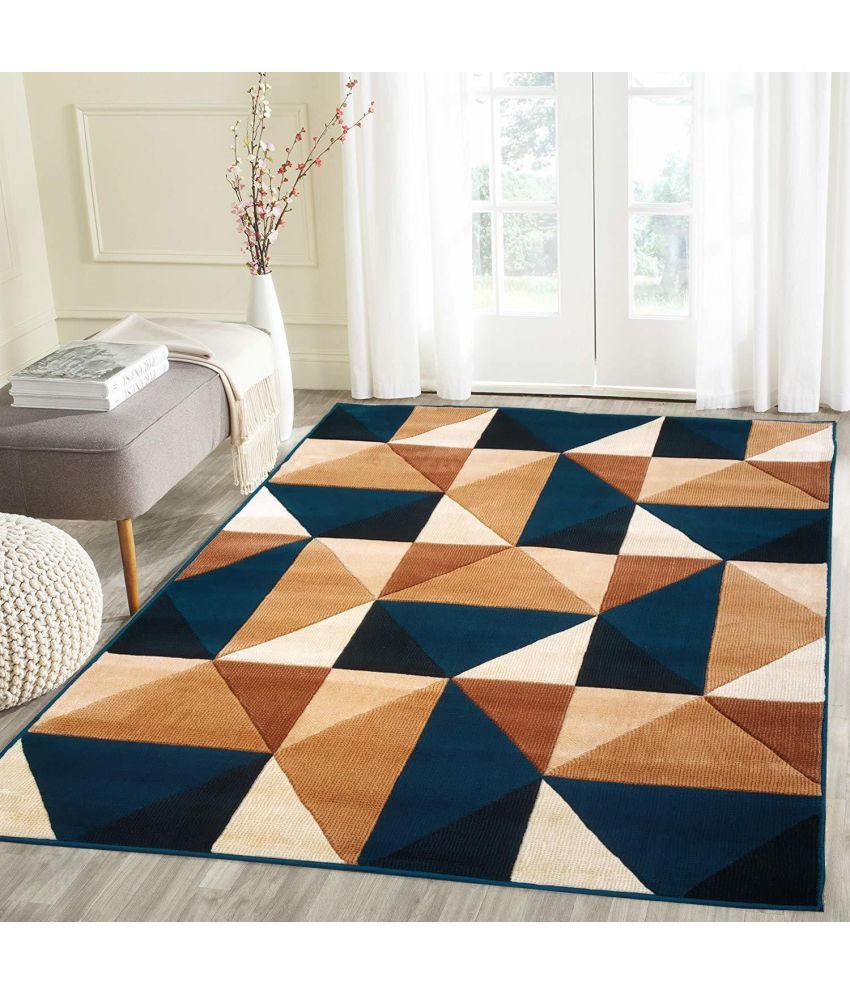     			ANABIA CARPET Multi Silk Carpet Geometrical 5x7 Ft