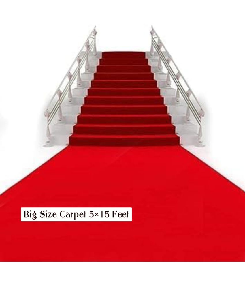     			ANABIA CARPET Red Nylon Carpet Plain Other Sizes Ft