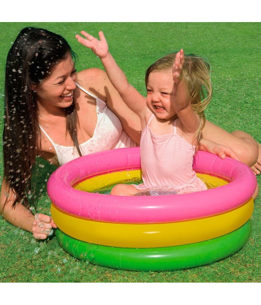     			Baby Bath Tub, Multi Color (2 feet) | 0-3 Years | Indoor & Outdoor Swimming Pool for Kids