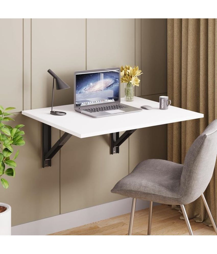     			Buildream Wall Mounted Foldable Table | Space-Saving Wall Desk for Home & Office Use | Wall Mount Study Table Workstation | Ideal for Small Spaces and Easy Installation (White) 16x32