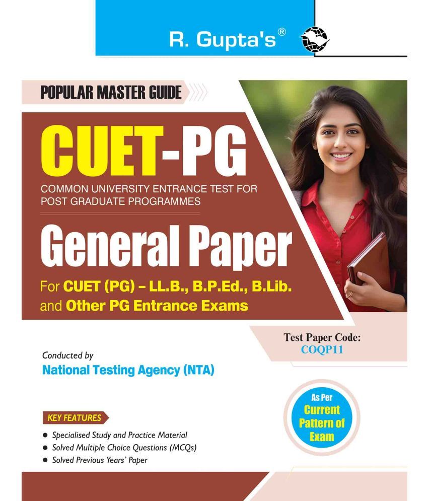     			CUET-PG: General Paper (For CUET-PG: LL.B, B.P.Ed., B.Lib. and Other PG Entrance Exams)