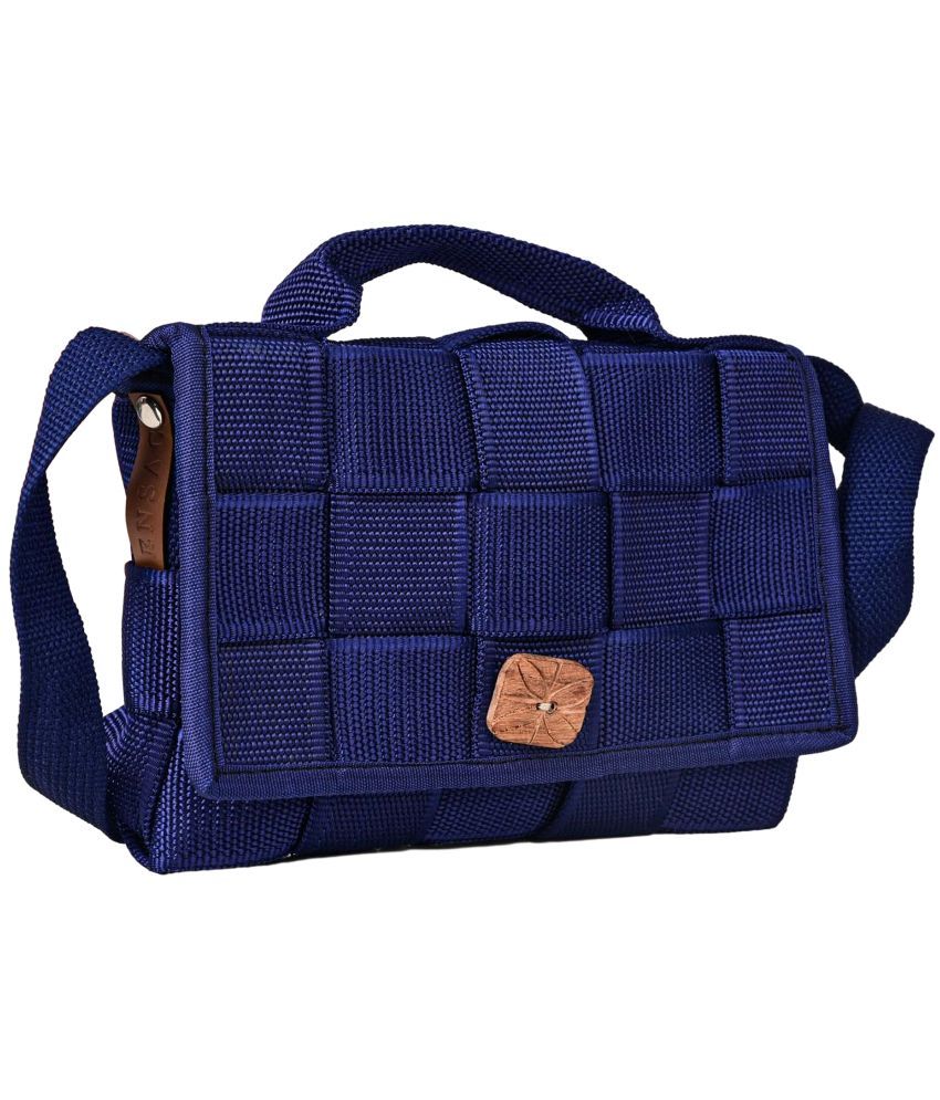     			ENSAC Sling Bag Polyster Set of 1 ( Blue )