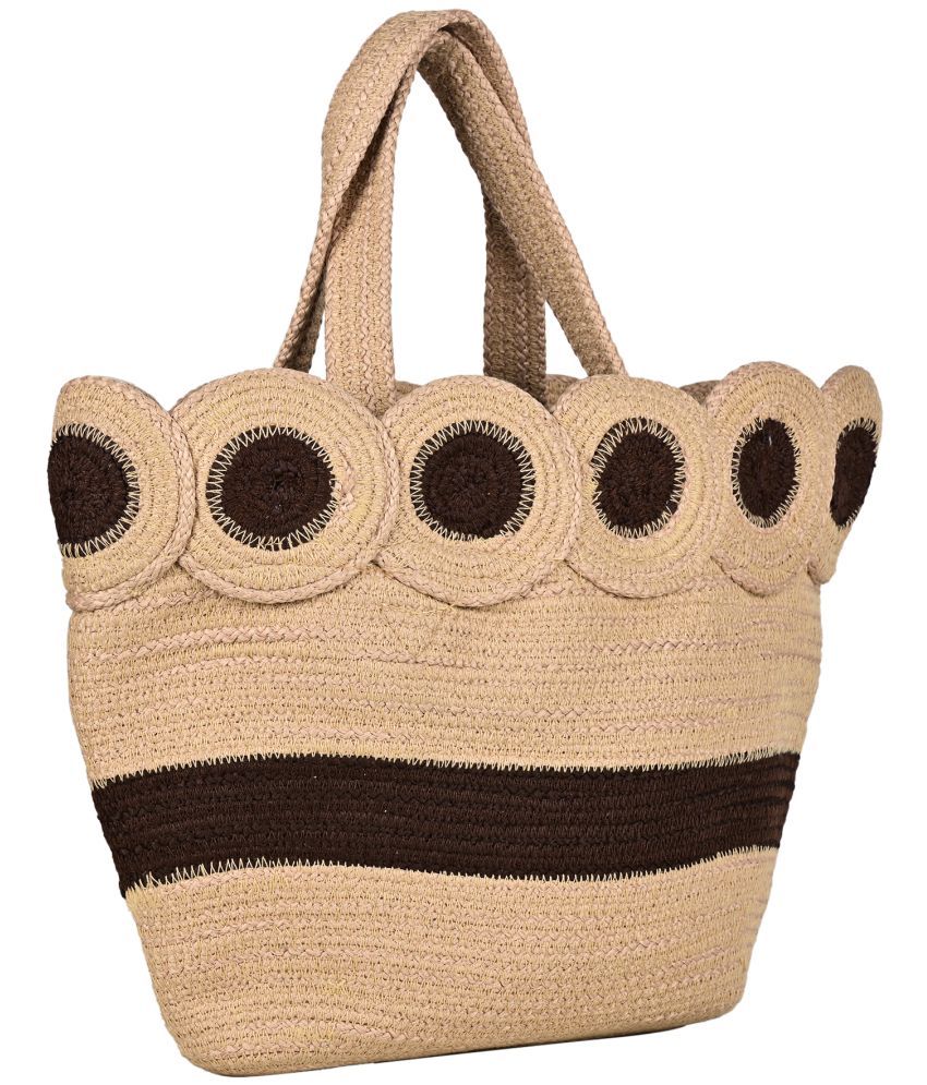     			ENSAC Tote Bag Jute Set of 1 ( Brown )