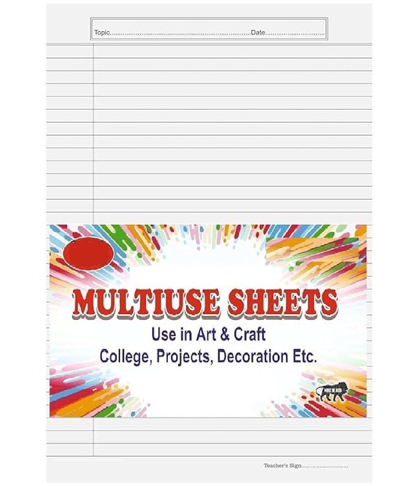     			Freedy A4 Size one Side Ruled White Sheet (Pack of 60sheets) for Project/Assignment/Practical/Homework(OSR -60 White Sheet)