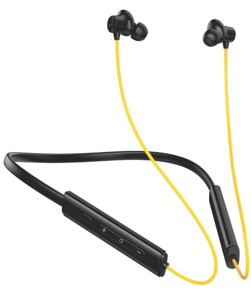     			Tecsox In-the-ear Bluetooth Headset with Upto 30h Talktime Deep Bass - Yellow