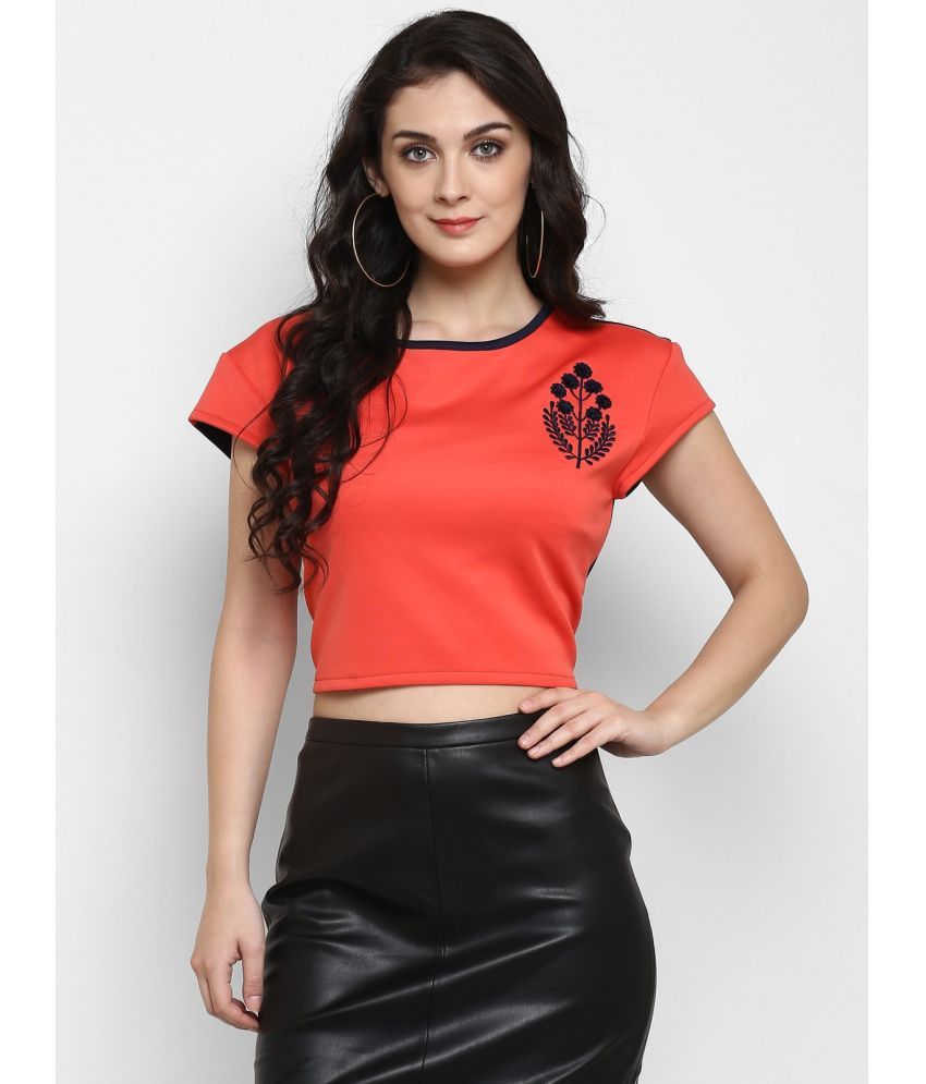     			Zima Leto Coral Polyester Women's Crop Top ( Pack of 1 )