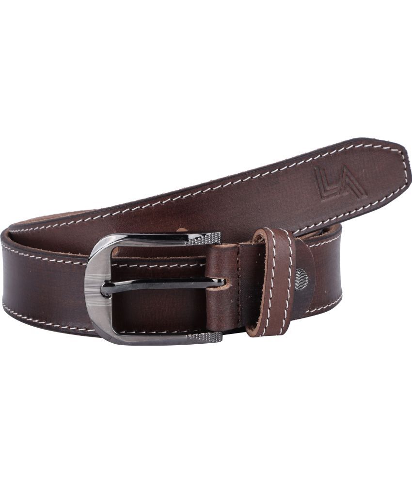     			LEVART - Brown 100% Leather Men's Casual Belt ( Pack of 1 )