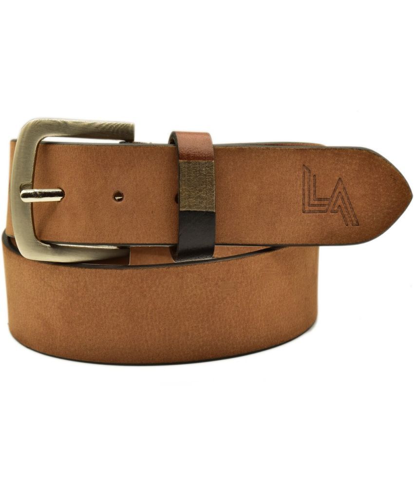     			LEVART - Tan 100% Leather Men's Casual Belt ( Pack of 1 )