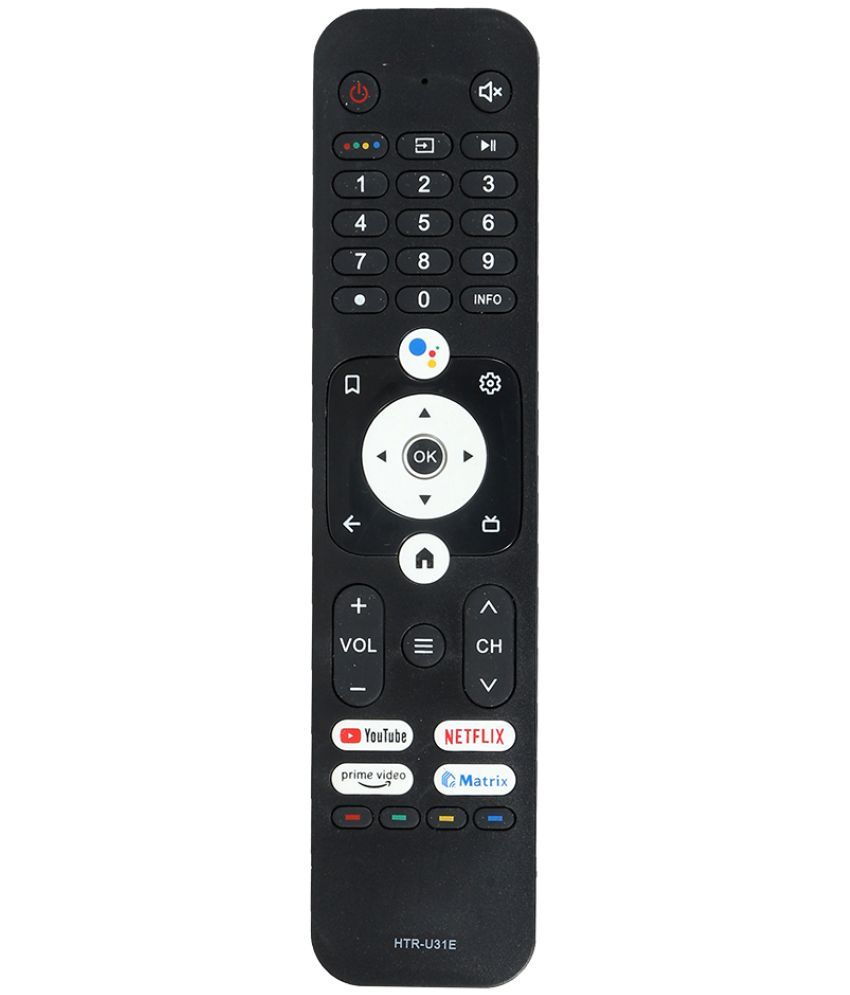     			RESORBLED 416 NON VOICESmart TV LCD/LED RemoteCompatible for Haier HTR-U31 Model Smart Android 4k LED UHD HD Television.