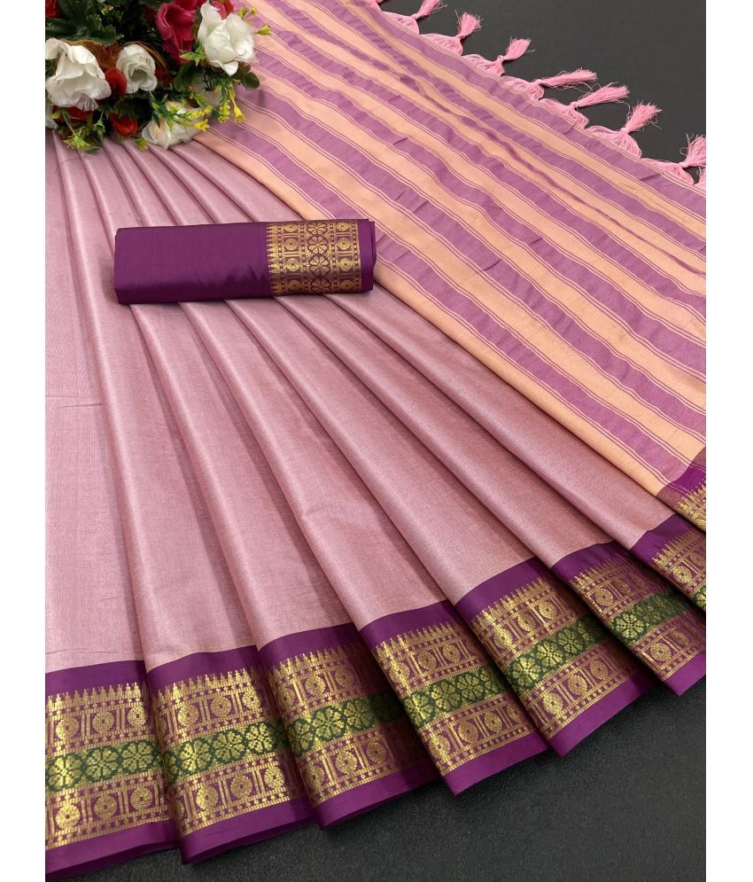     			Vastukala Art Silk Embroidered Saree With Blouse Piece ( Pink , Pack of 1 )