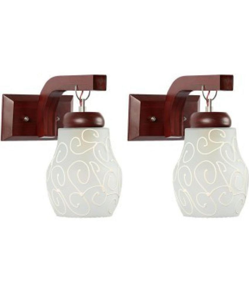     			1st Time White Up Light Wall Lamp ( Pack Of 2 )