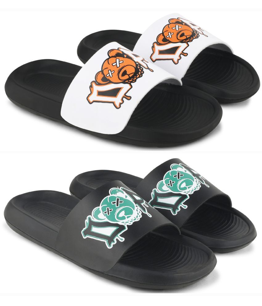     			PERY PAO Multi Color Men's Slide Flip Flop