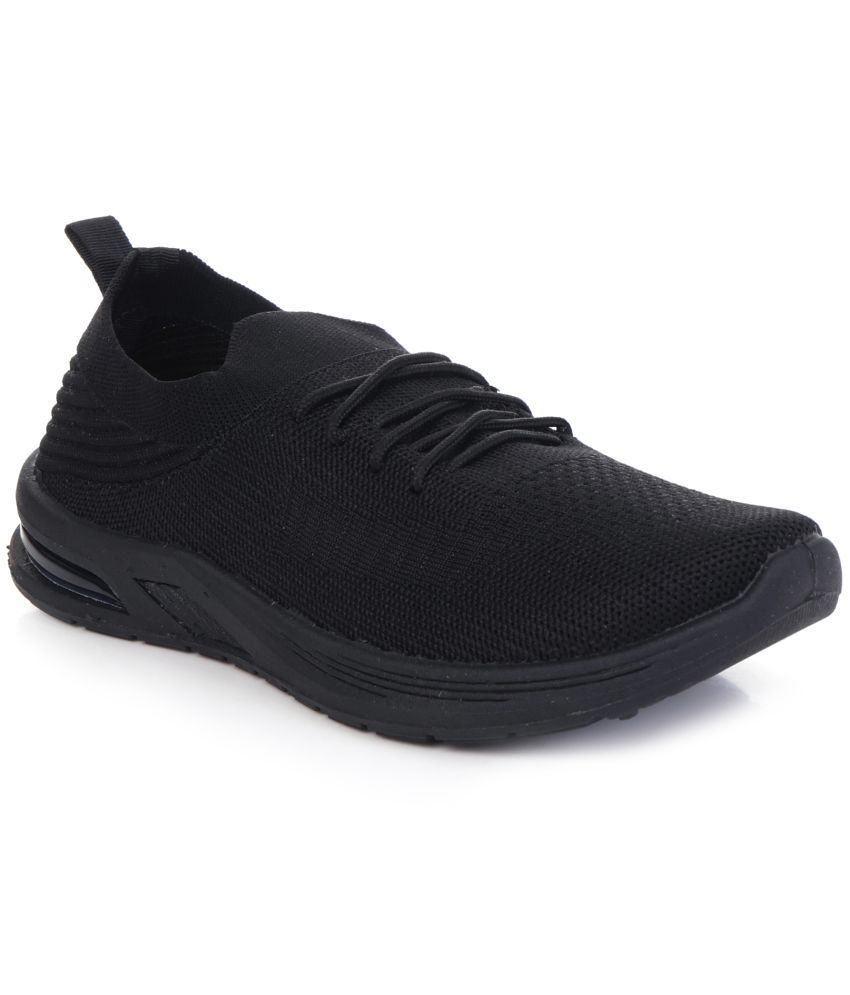     			AIRCON Black Men's Sports Running Shoes