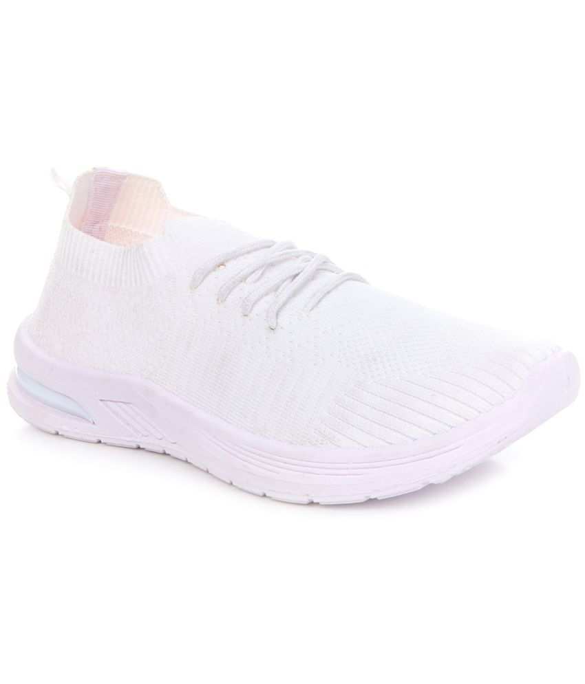     			AIRCON White Men's Sports Running Shoes