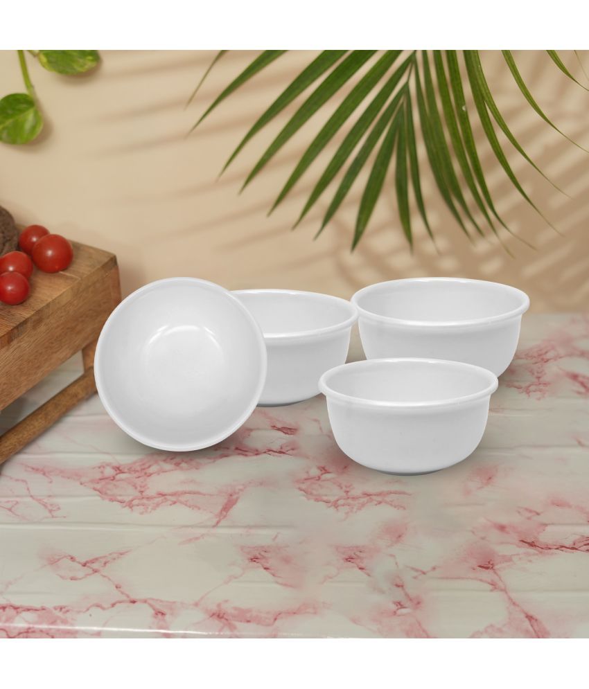     			ARIYA 596-RING-BOWL Melamine Plain Serving Bowl 9 cm ( Set of 4 ) White