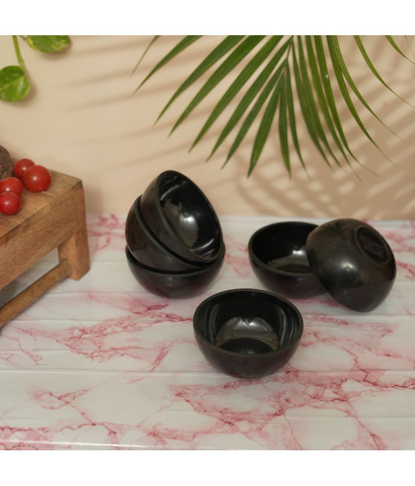     			ARIYA 600-CHUTNEY-BOWL Melamine Plain Serving Bowl 6.5 cm ( Set of 6 ) Black