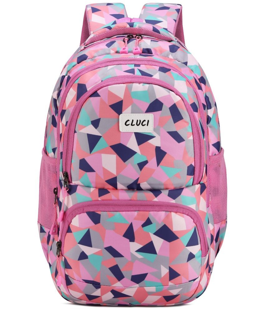     			CLUCI 35 Ltrs Polyester Backpack *For Boys & Girls ( Pink )