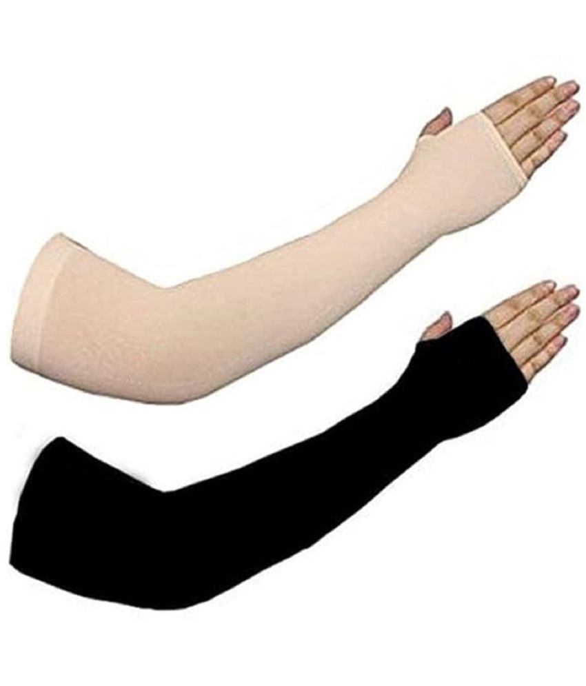     			Gjshop Multicolor Solid Riding Sleeves ( Set of 2 )